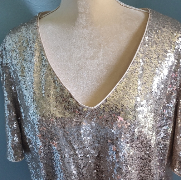 NWT Lane Bryant full sequence V blouse/top - Picture 2 of 9